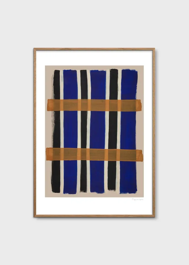 The Poster Club Art Prints Checkered Poster 30x40 cm beige