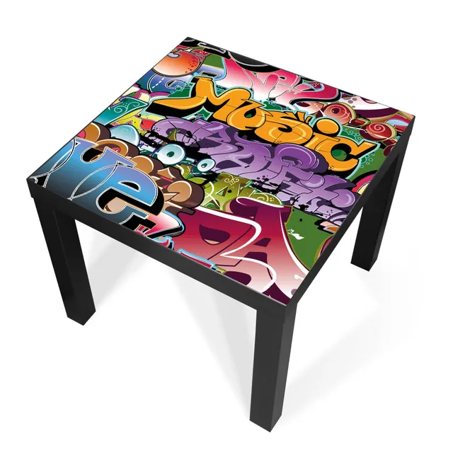 Banjado Möbelfolie Graffiti Tischfolie 55x55 cm selbstklebend