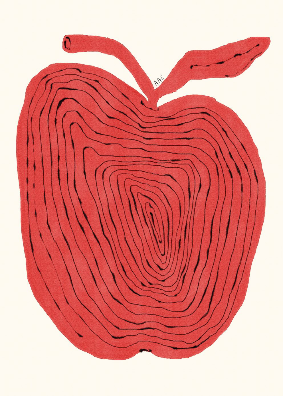 The Poster Club Earthly Delights 01 Poster 30x40 cm rot