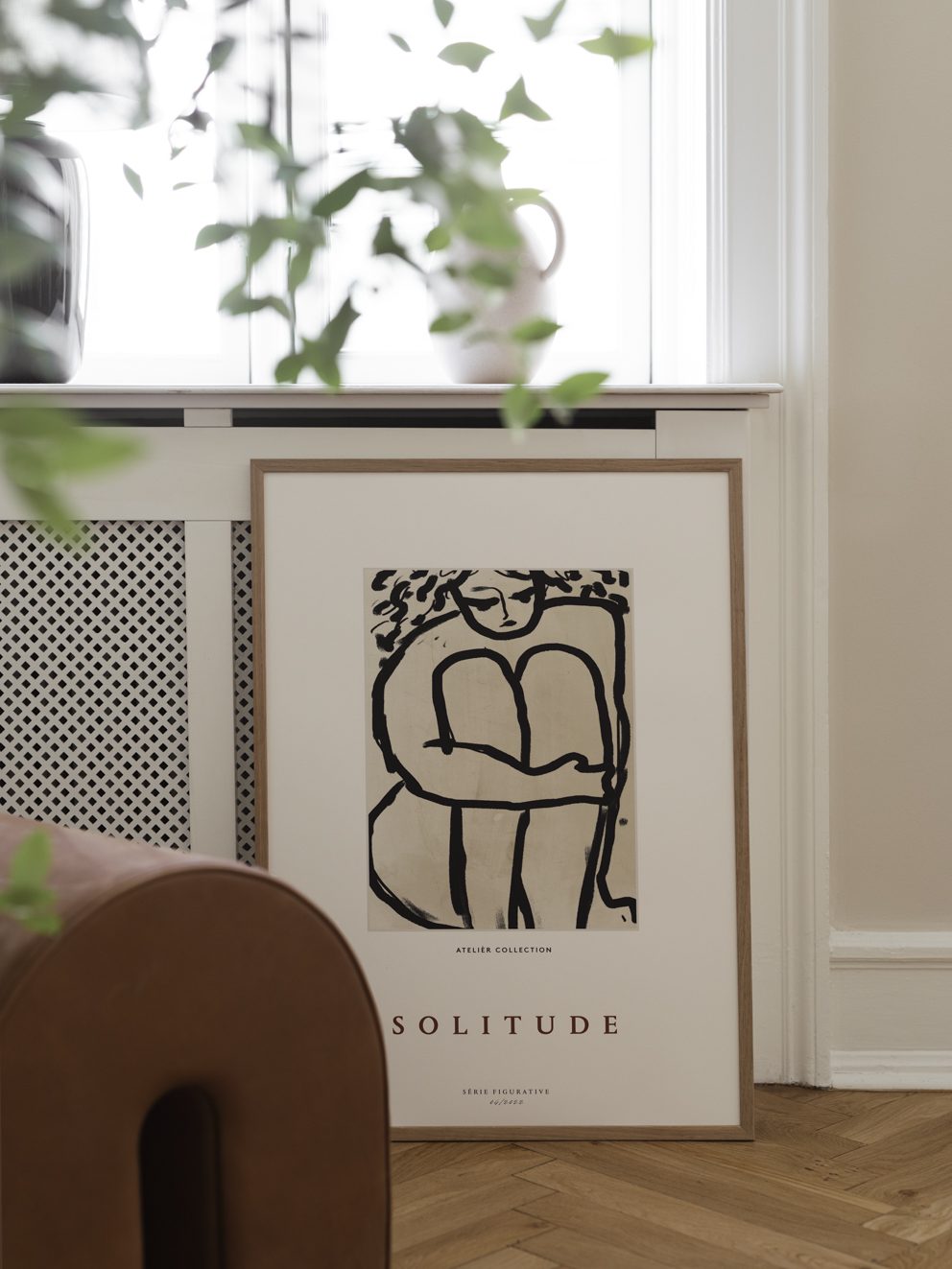 The Poster Club Solitude Poster A4 beige-blau