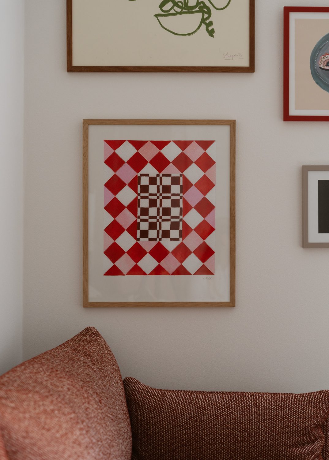 The Poster Club Art Prints Tern No. 6 Poster A4 rosa rot