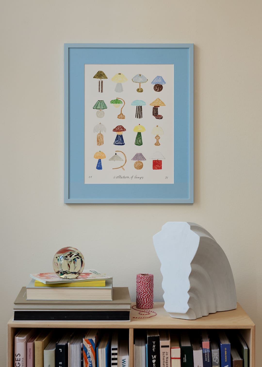 The Poster Club Art Prints A Collection of Lamps Poster A4