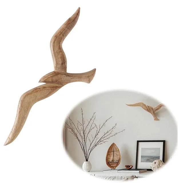 LS-LebenStil Möbel & Wohnen Wand-Möwe Mango Holz 46cm Braun