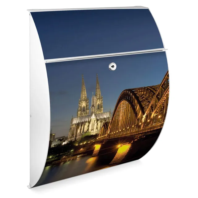 Banjado Briefkasten Riviera Köln Weiß 46x33,5cm A4-Einwurf