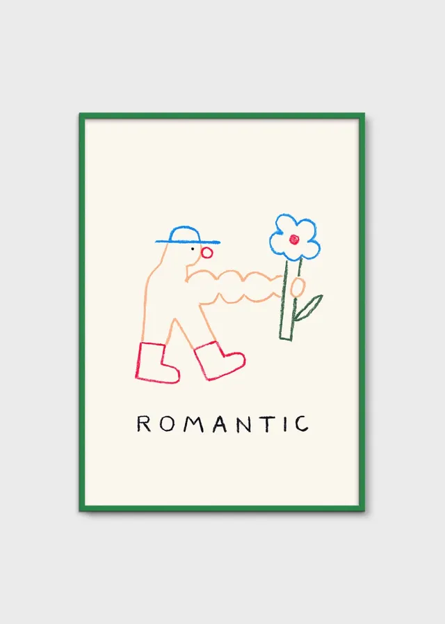 The Poster Club Art Prints Romantic Poster 30x40 cm blau