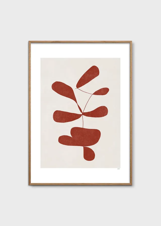 The Poster Club Art Prints Botanik I Poster 30x40 cm beige rot