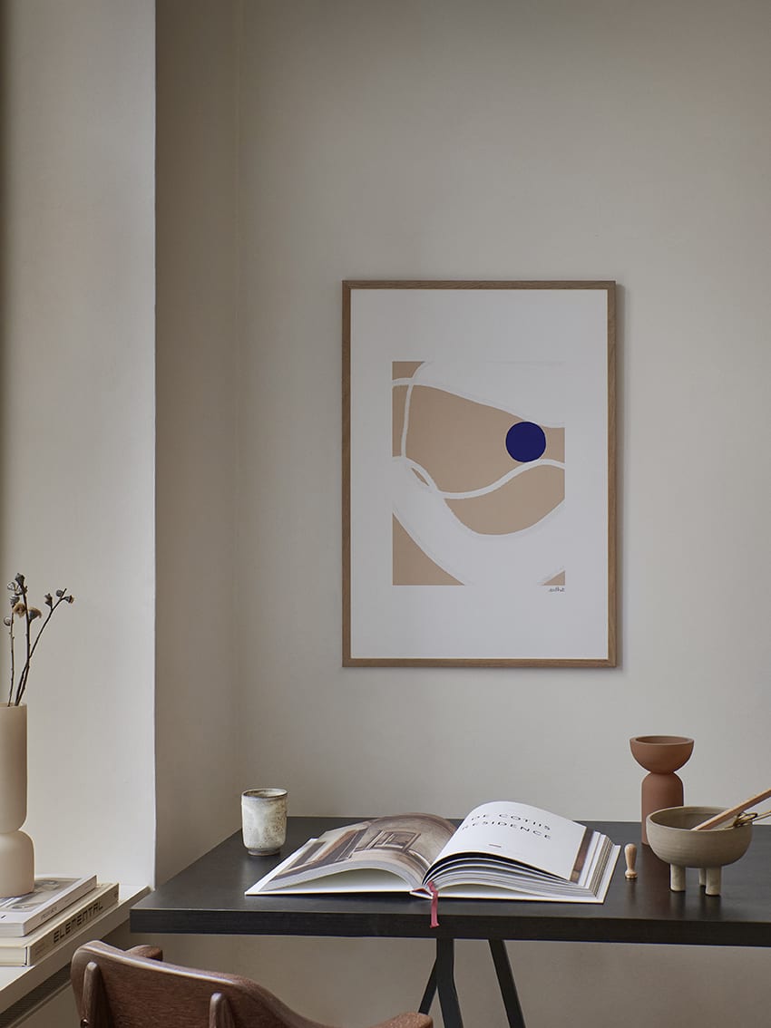 The Poster Club Art Prints Marbel Poster 30x40 beige blau