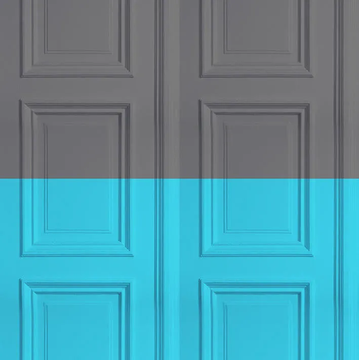 Mineheart Wallpaper Grey Turquoise Panelling Tapete Vlies
