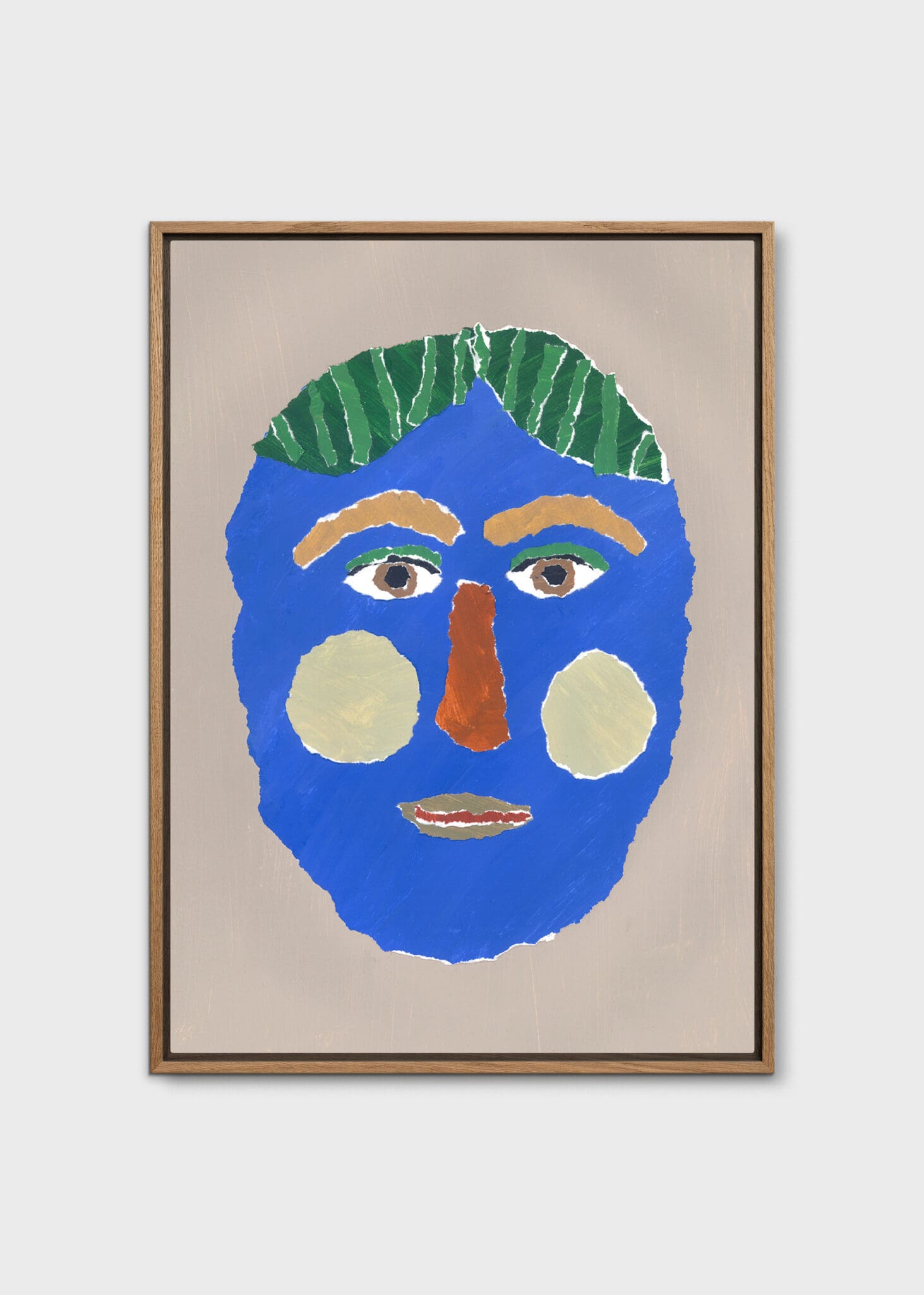 The Poster Club Green Hair Portrait Poster 30x40 cm Leinwand grün