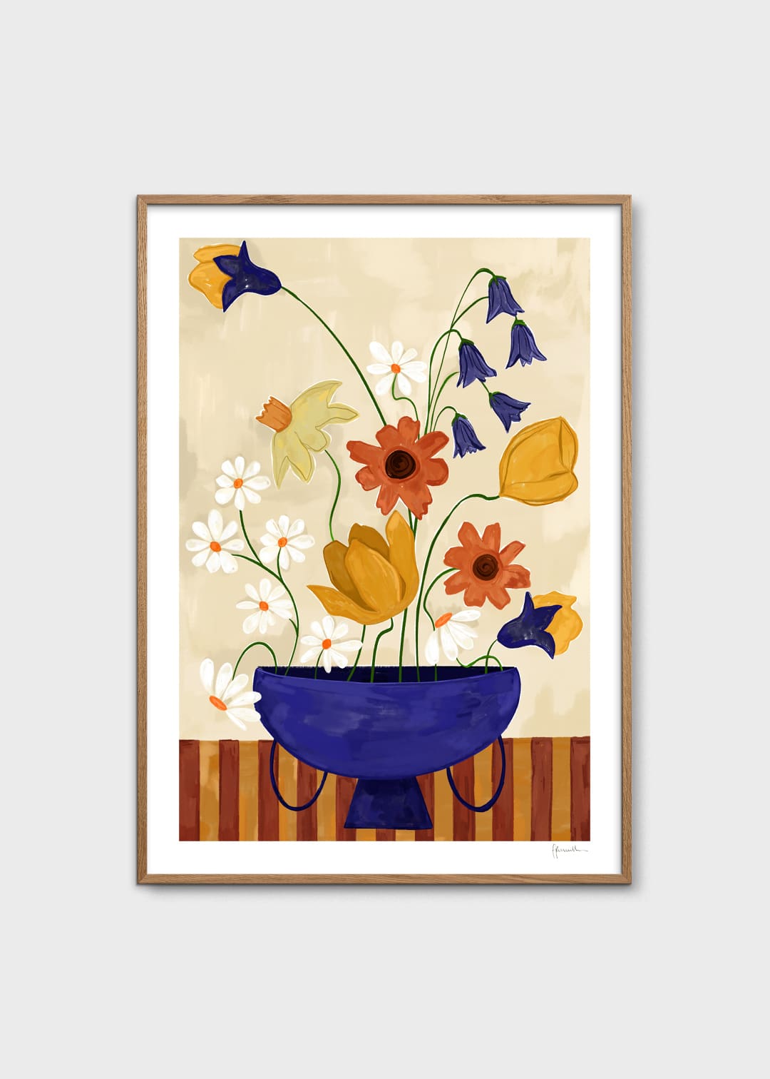 The Poster Club Art Prints Colourful Bunch Poster 30x40 Blau