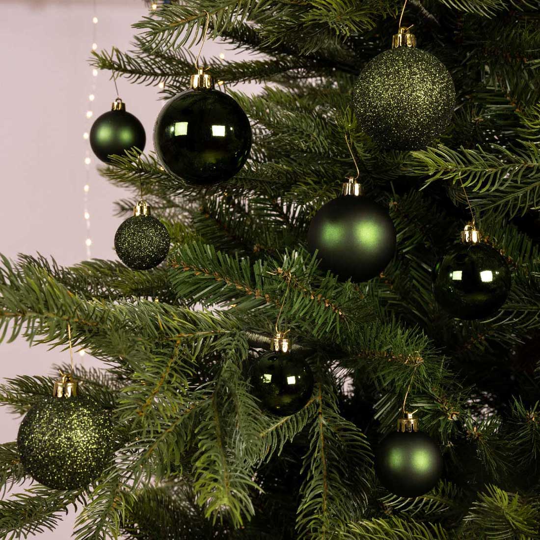 LS-LebenStil Möbel & Wohnen Weihnachtskugeln Grün 30 Stück 6cm