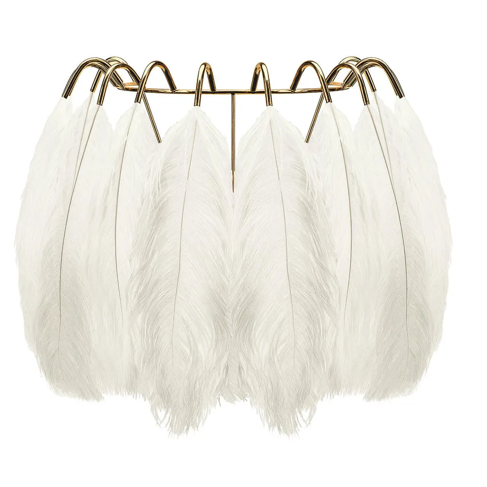 Mineheart Feather Wandleuchte Weiß Federn 45cm