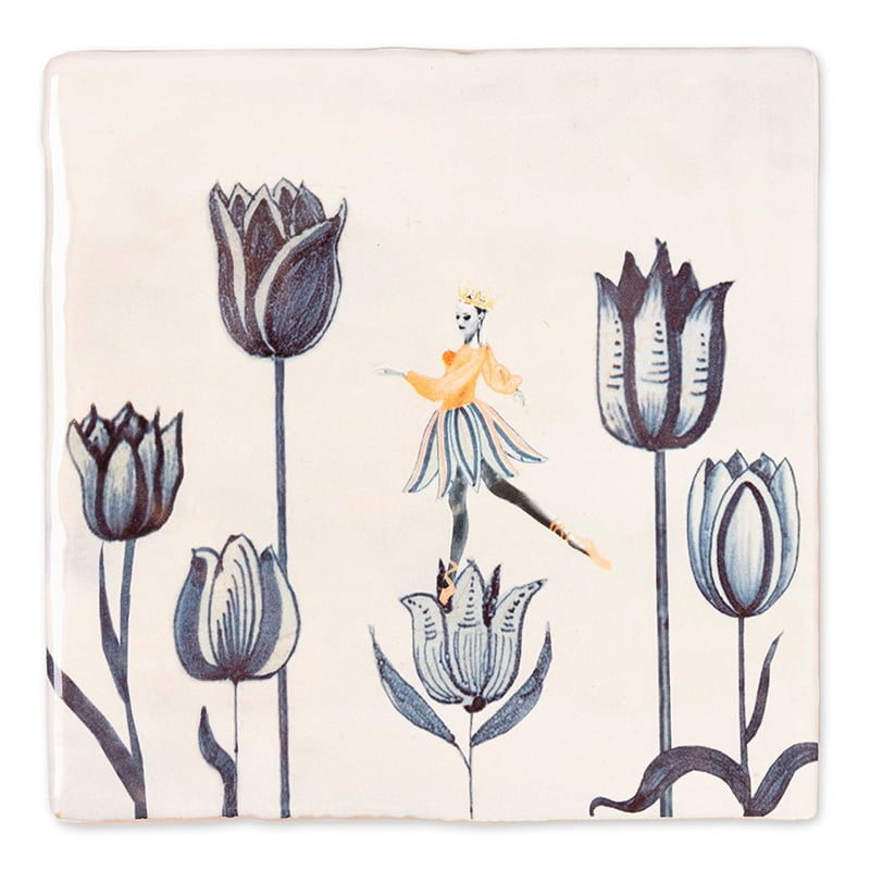 StoryTiles Delft Blue Tulpenliefde Fliese 10x10 cm
