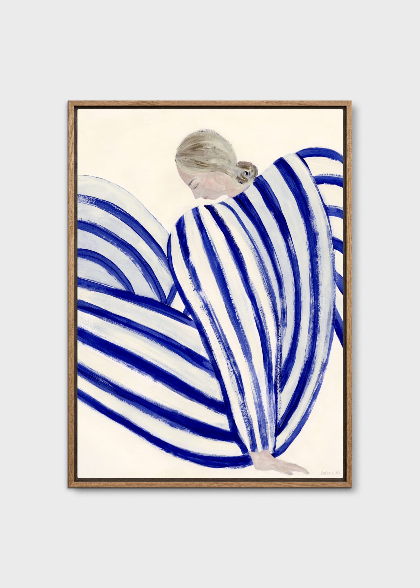 The Poster Club Blue Stripe at Concorde Canvas 30x40 cm blau