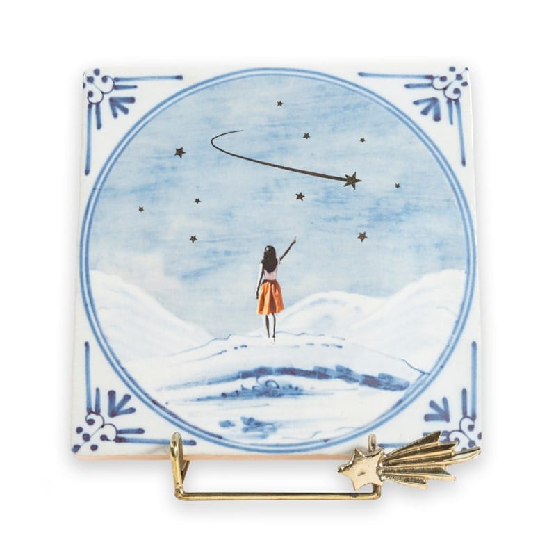 StoryTiles Golden Holdie Shooting Star Fliesenhalter Gold