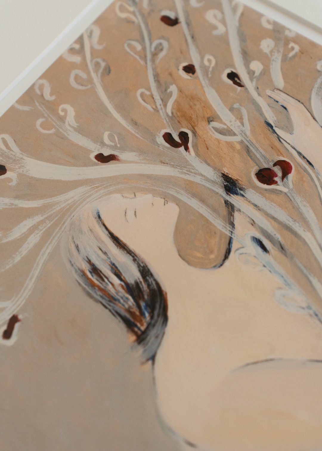 The Poster Club Virgo Kunstdruck A4 beige-rot Sternzeichen