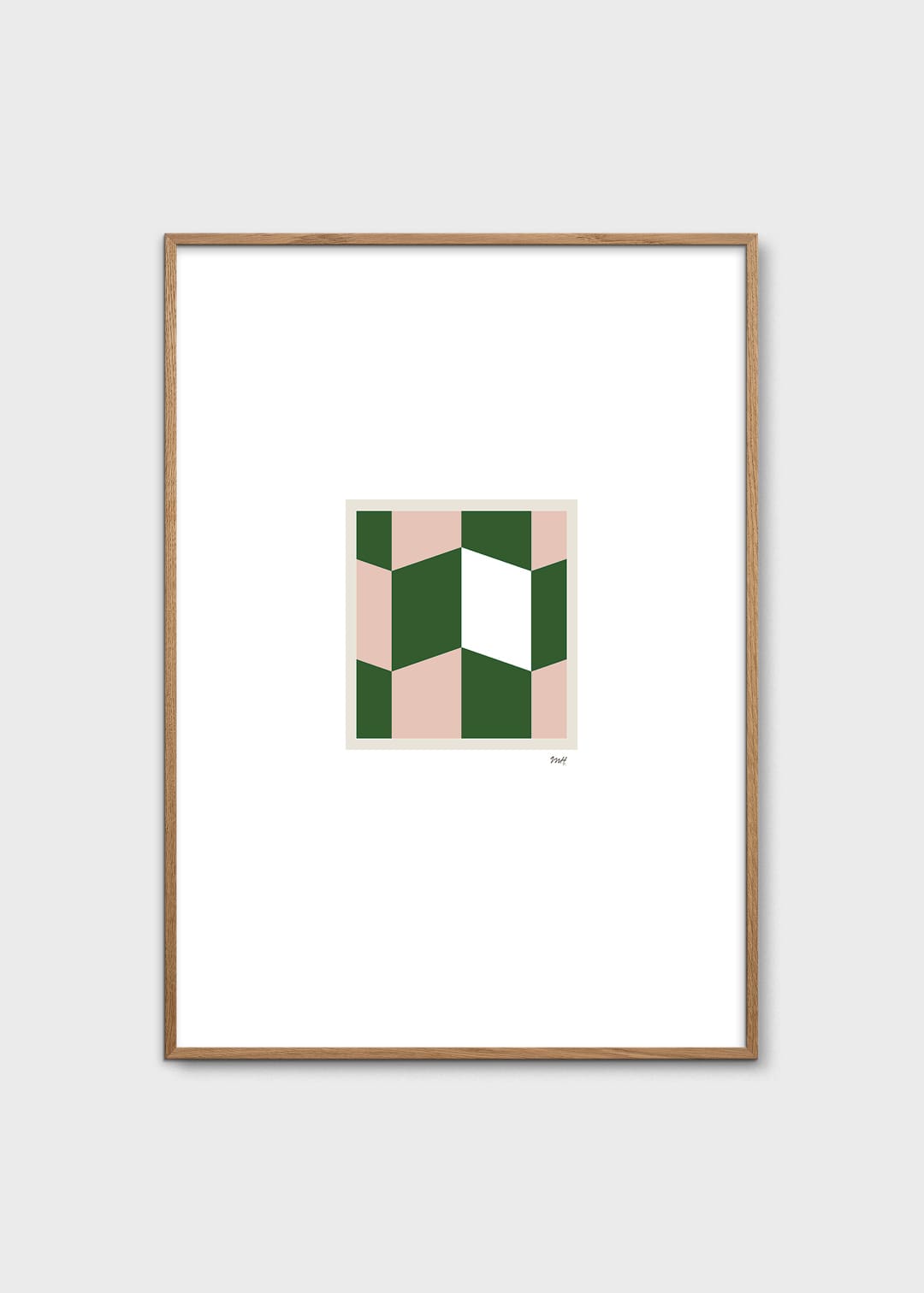 The Poster Club Window No.03 Kunstdruck 30x40 grün rosa