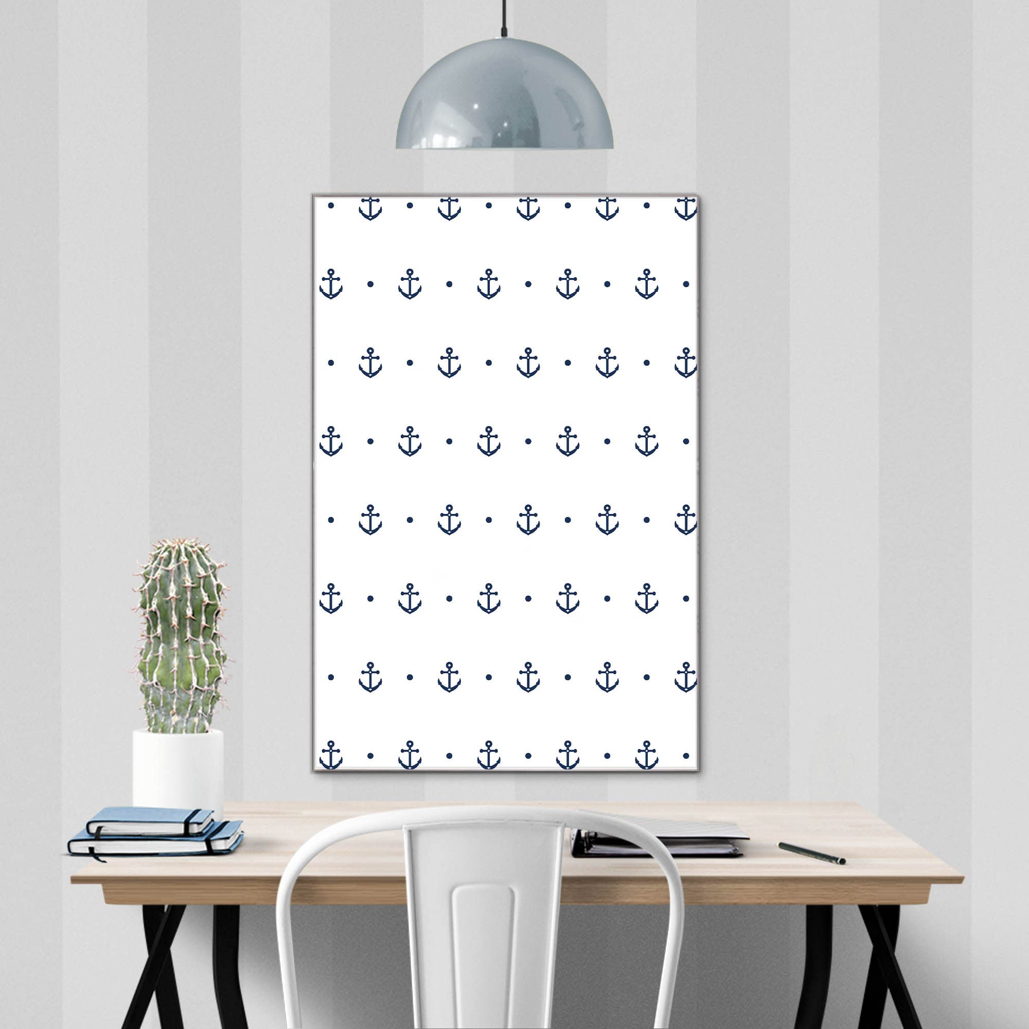 Banjado Magnettafel Kleine Anker Magnetboard 60x40 cm beschreibbar
