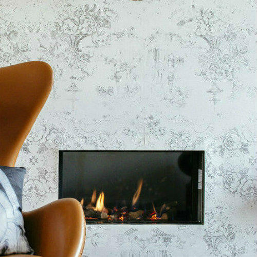 Mineheart Delft Baroque Tapete weiß 70 cm x 10 m