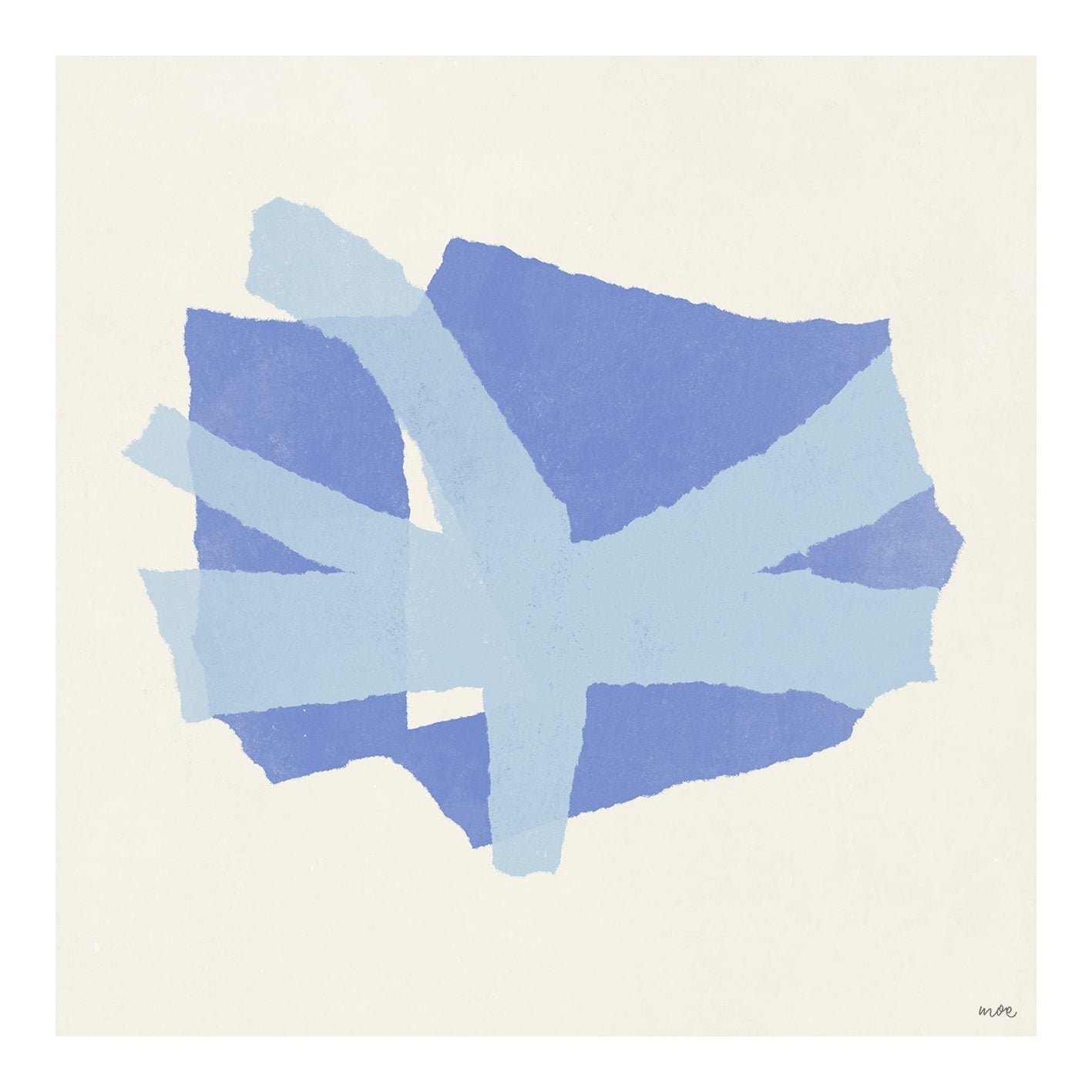 The Poster Club Branching IV Poster 50x50 beige-blau