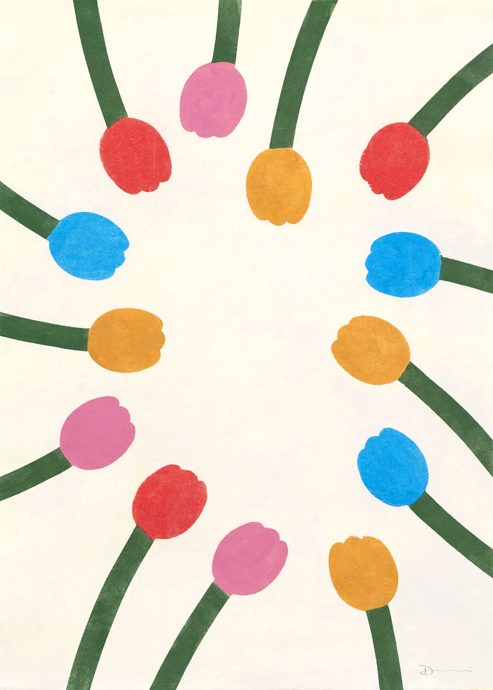 The Poster Club Rhythm of Flowers Poster A4 bunt