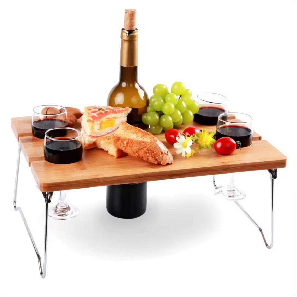 LS-LebenStil Picknicktisch Holz klappbar 38x28cm Weintisch