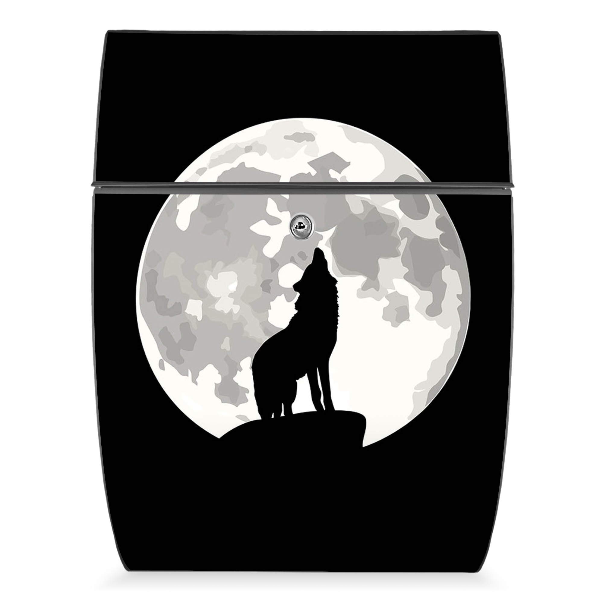 Banjado Riviera Briefkasten Anthrazit Heulender Wolf A4