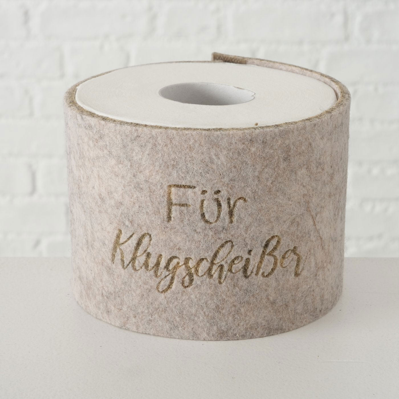 LS-LebenStil Möbel & Wohnen Klorollen-Banderole Filz Beige Klug
