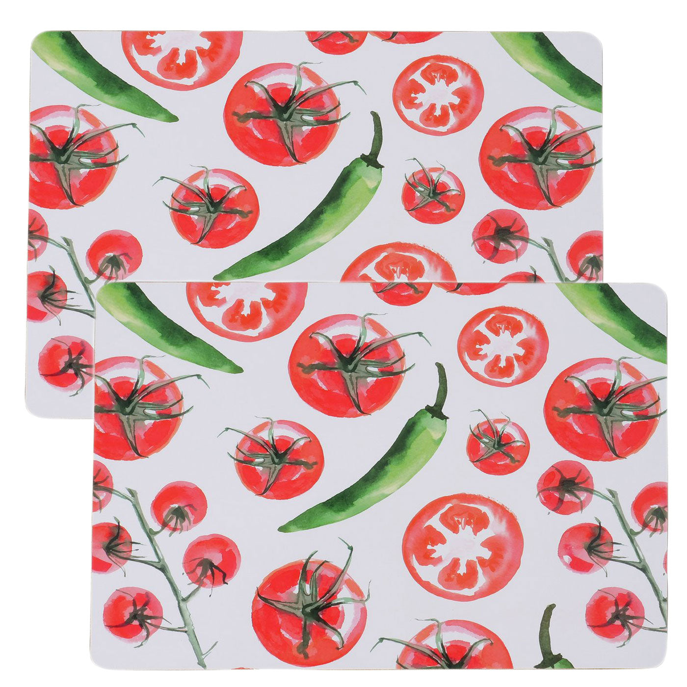 LS-LebenStil Küche & Haushalt Italia Tomato Tischset 40x30cm 2er Rot