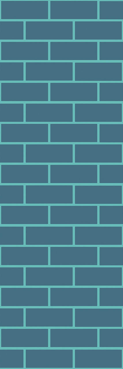 Mineheart Brick Outline Tapete Petroleum Aquamarin 52cm