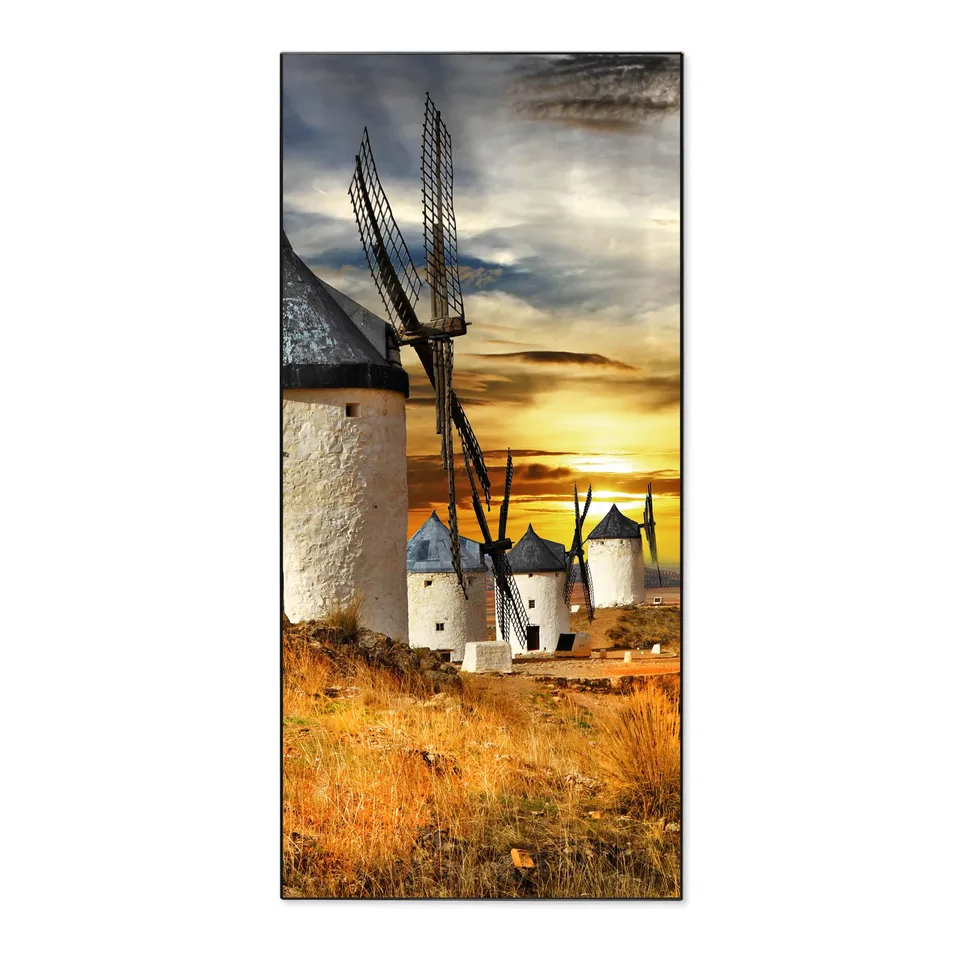 Banjado Magnettafel Spanische Windmühlen Pinnwand 37x78cm