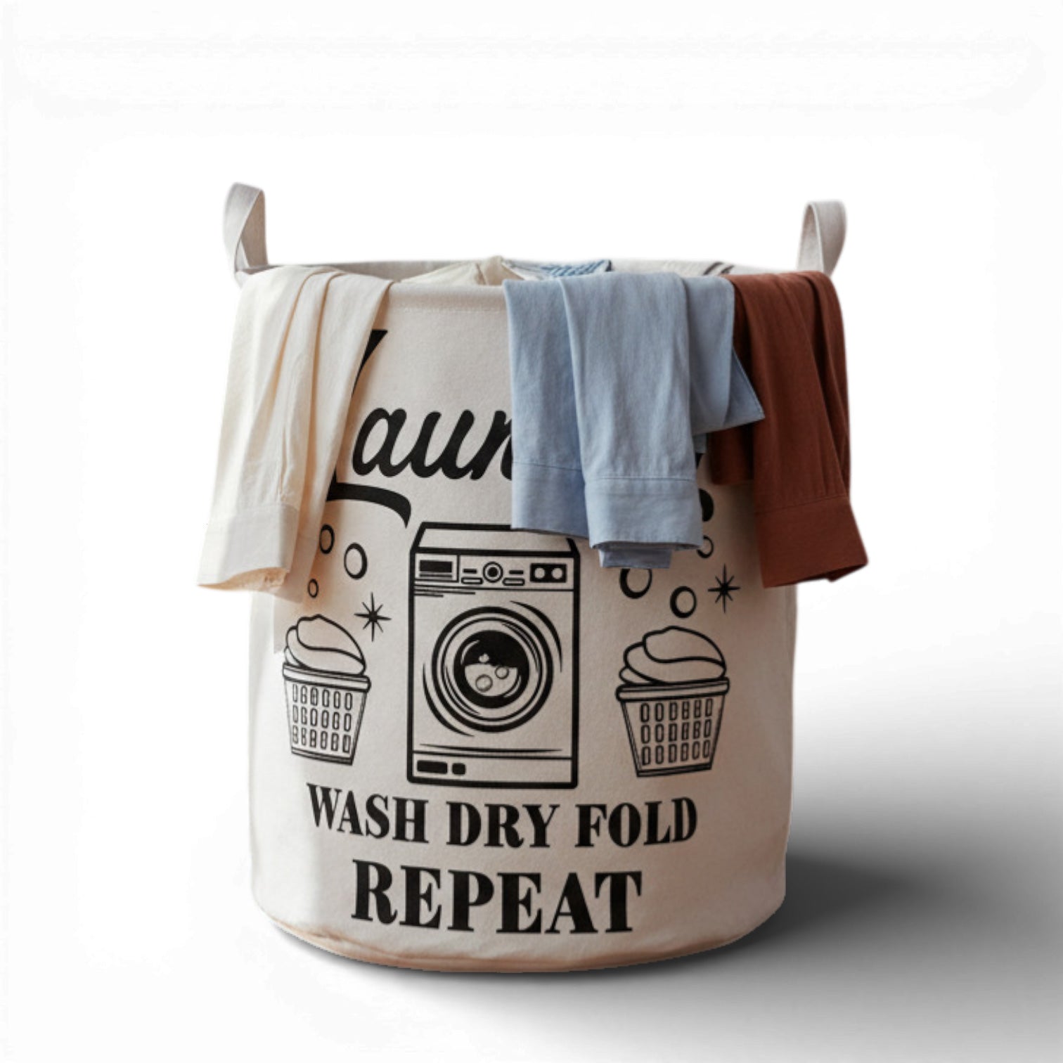 LS-LebenStil Möbel & Wohnen Wäschesack Canvas 50cm Creme