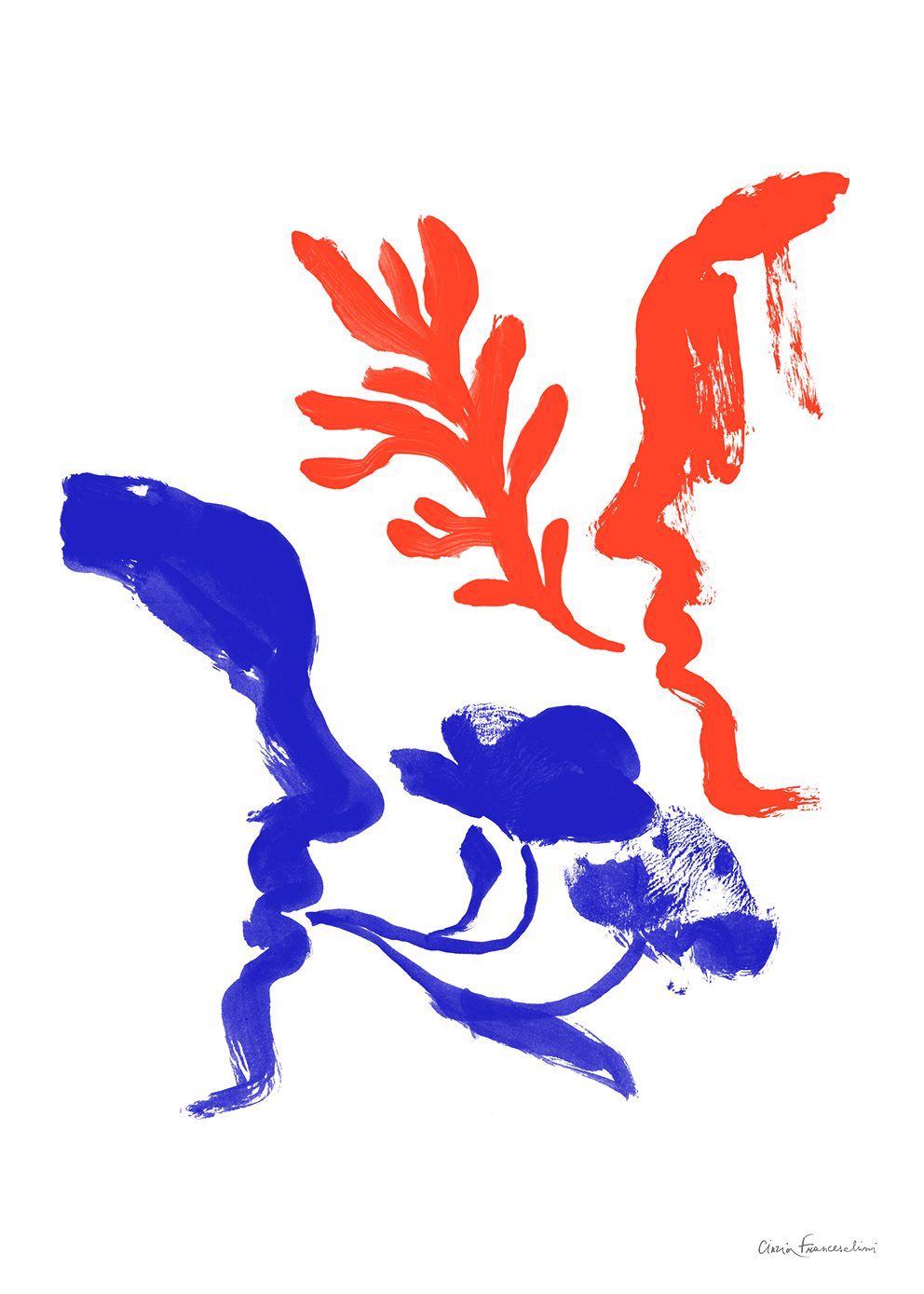 The Poster Club Art Prints Talk to Me Poster 30x40 cm blau