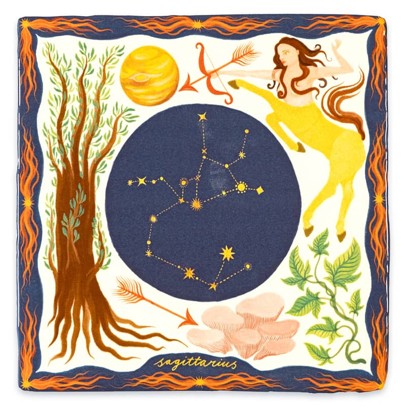StoryTiles Delft Blue Sagittarius Fliese 10x10 cm Schütze