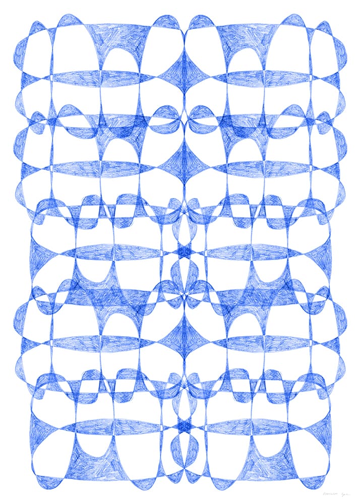 The Poster Club Art Prints Dotted No. 148 Poster 30x40 blau