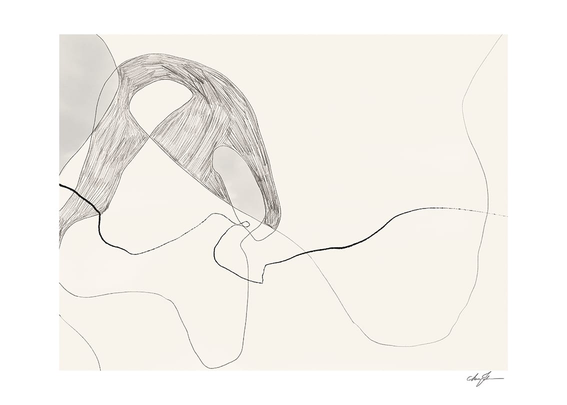 The Poster Club Waves Kunstdruck 30x40 cm beige