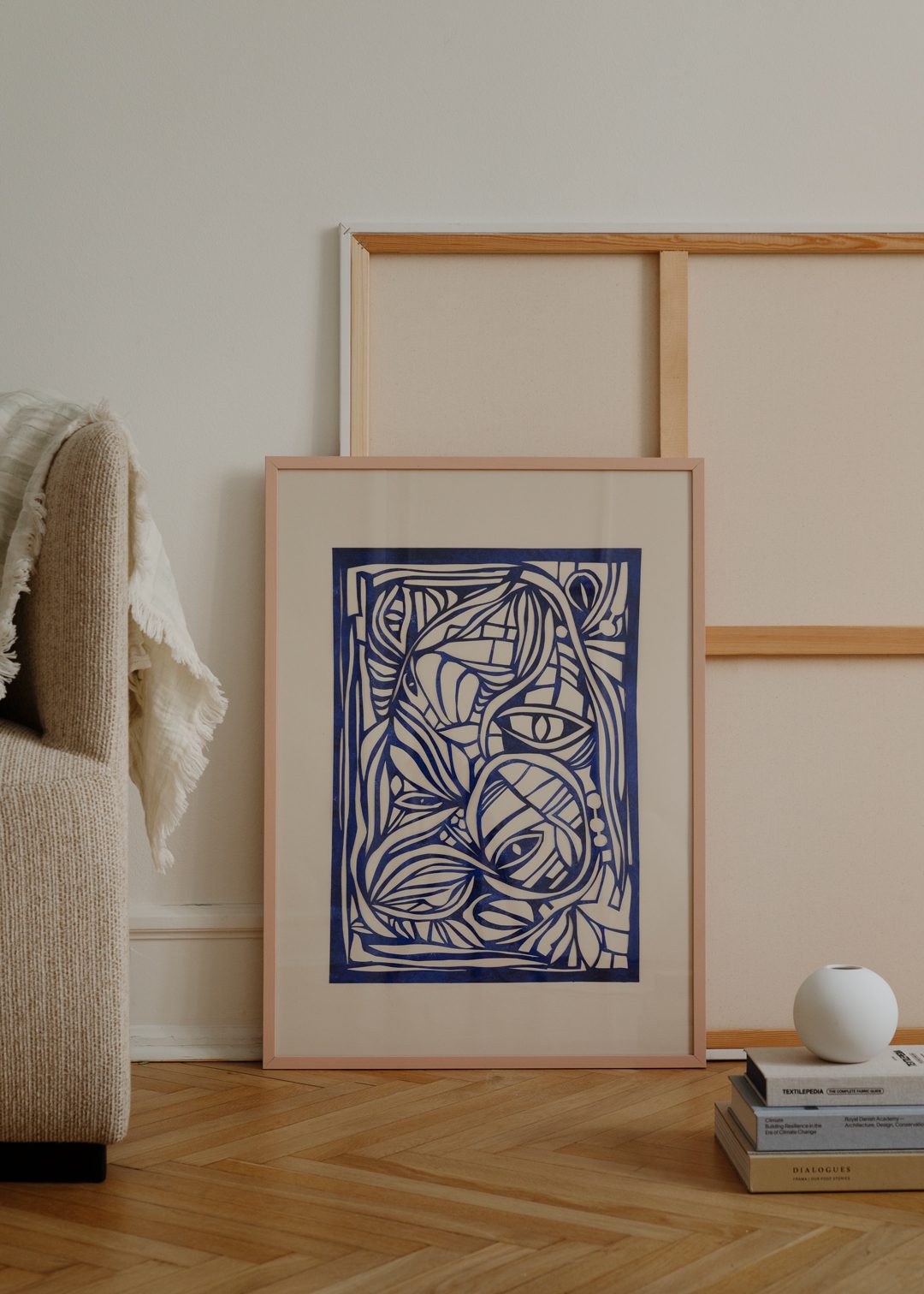The Poster Club Wonderland Blue Kunstdruck A4 blau beige