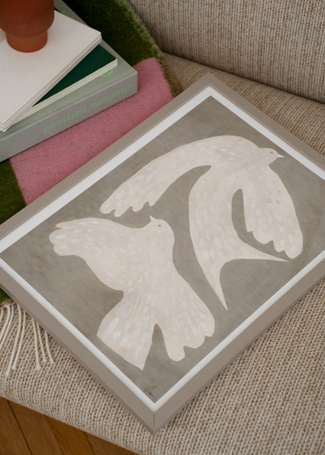 The Poster Club Two Birds Poster 30x40 cm beige Tiermotiv
