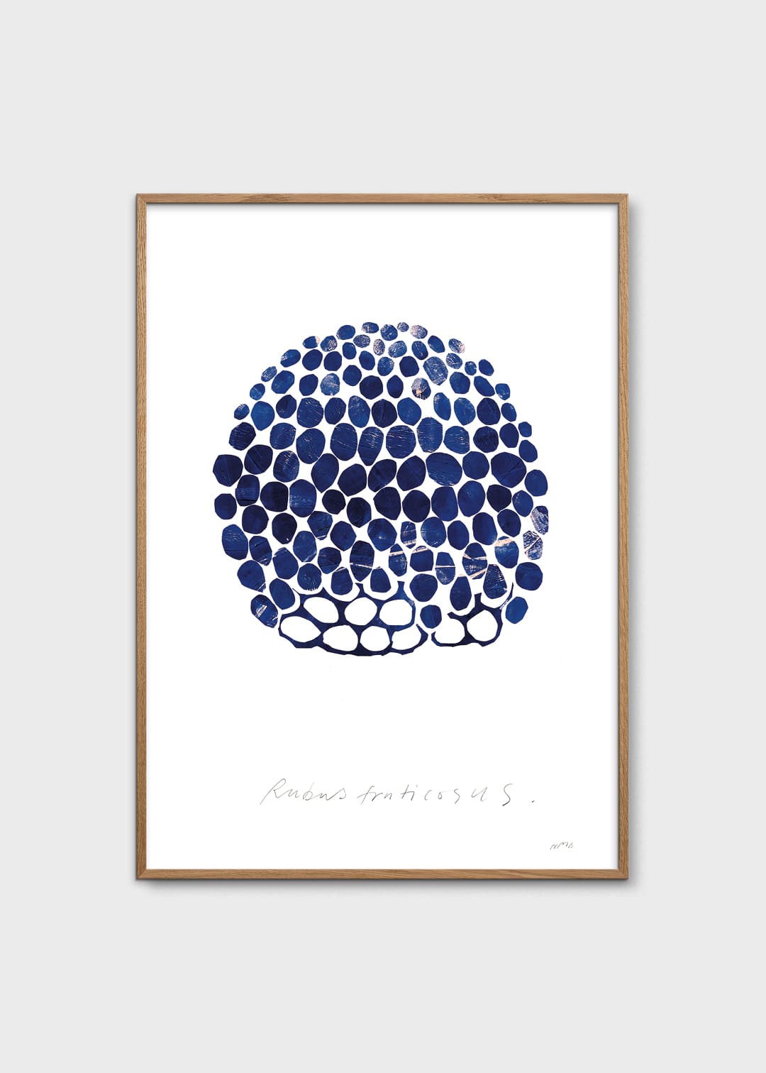 The Poster Club Rubus Poster 30x40 botanisch blau-weiß