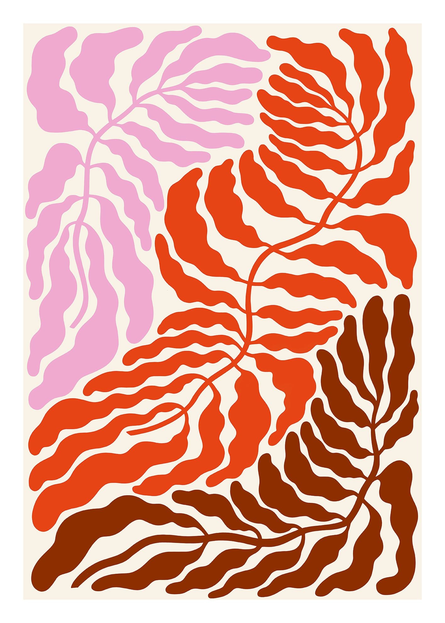 The Poster Club Triple 03 Kunstdruck 30x40 cm rosa