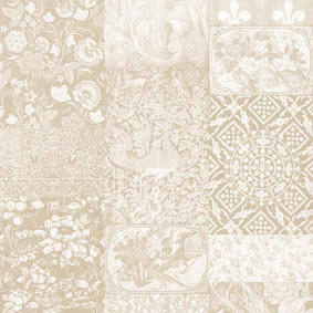Mineheart Arts & Crafts Patchwork Tapete Beige Panel-A