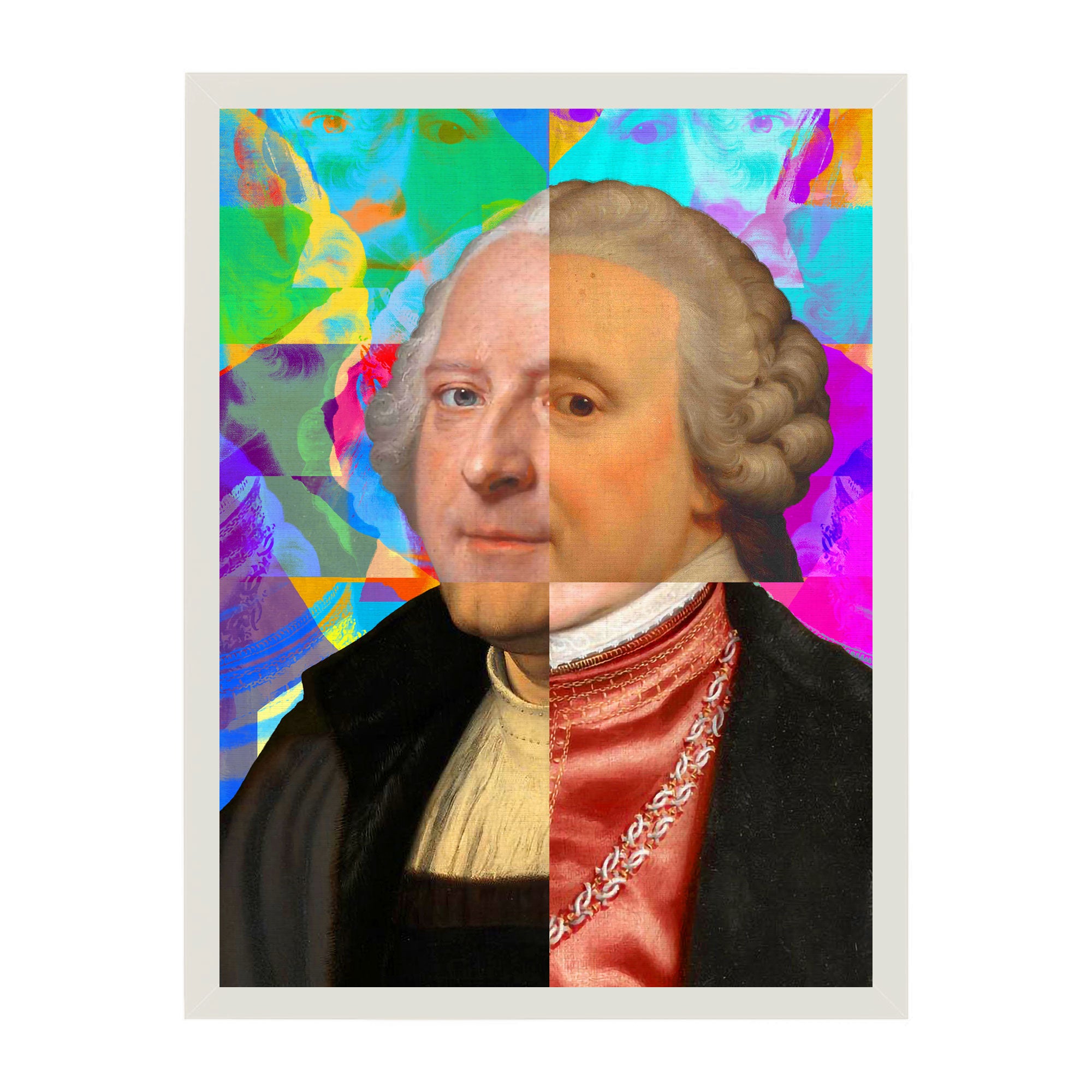 Mineheart Gentleman Puzzled Portrait Leinwand 60x81cm