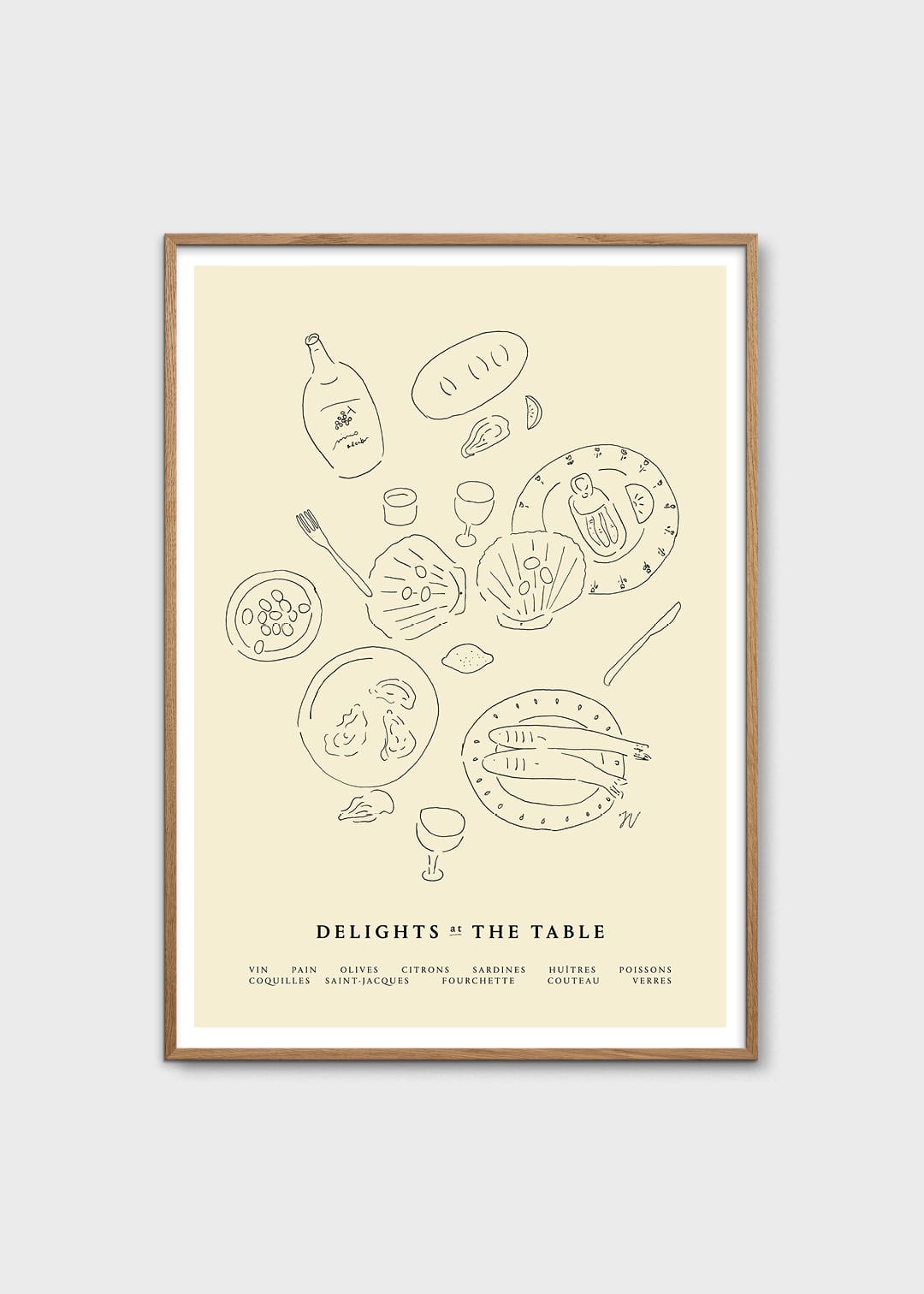 The Poster Club Art Prints Delights at the Table Poster A4 Beige