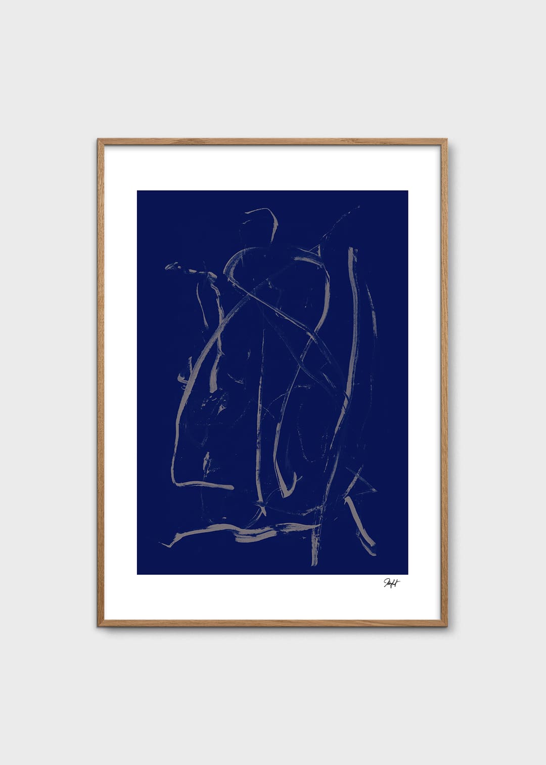 The Poster Club Brush Orchestra Poster 30x40 cm blau