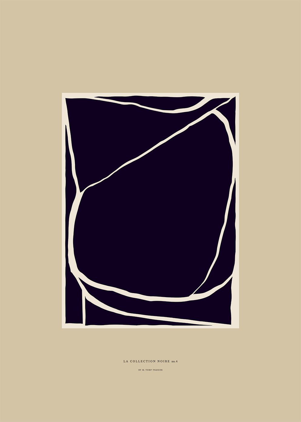 The Poster Club Volumes Poster A4 beige schwarz