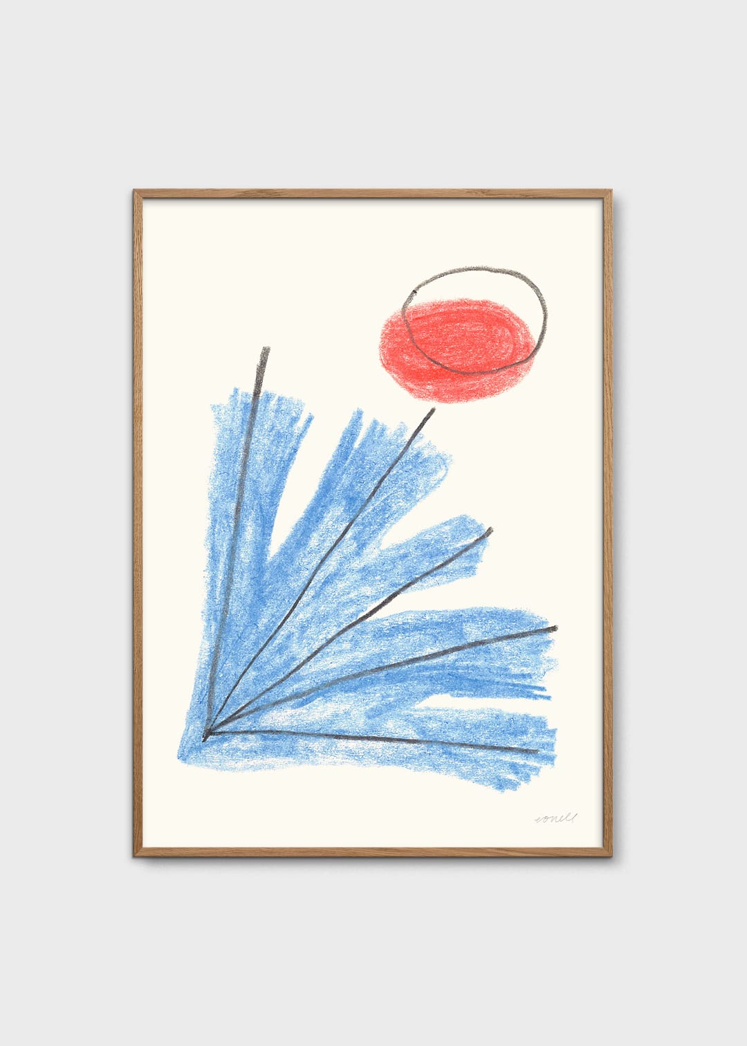 The Poster Club Automatic Drawing Poster A4 beige abstrakt
