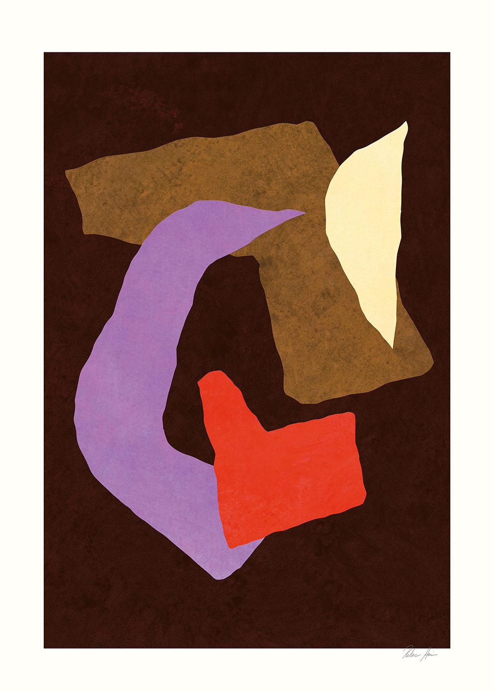 The Poster Club Blind Eye no. 04 Kunstdruck 30x40 Braun