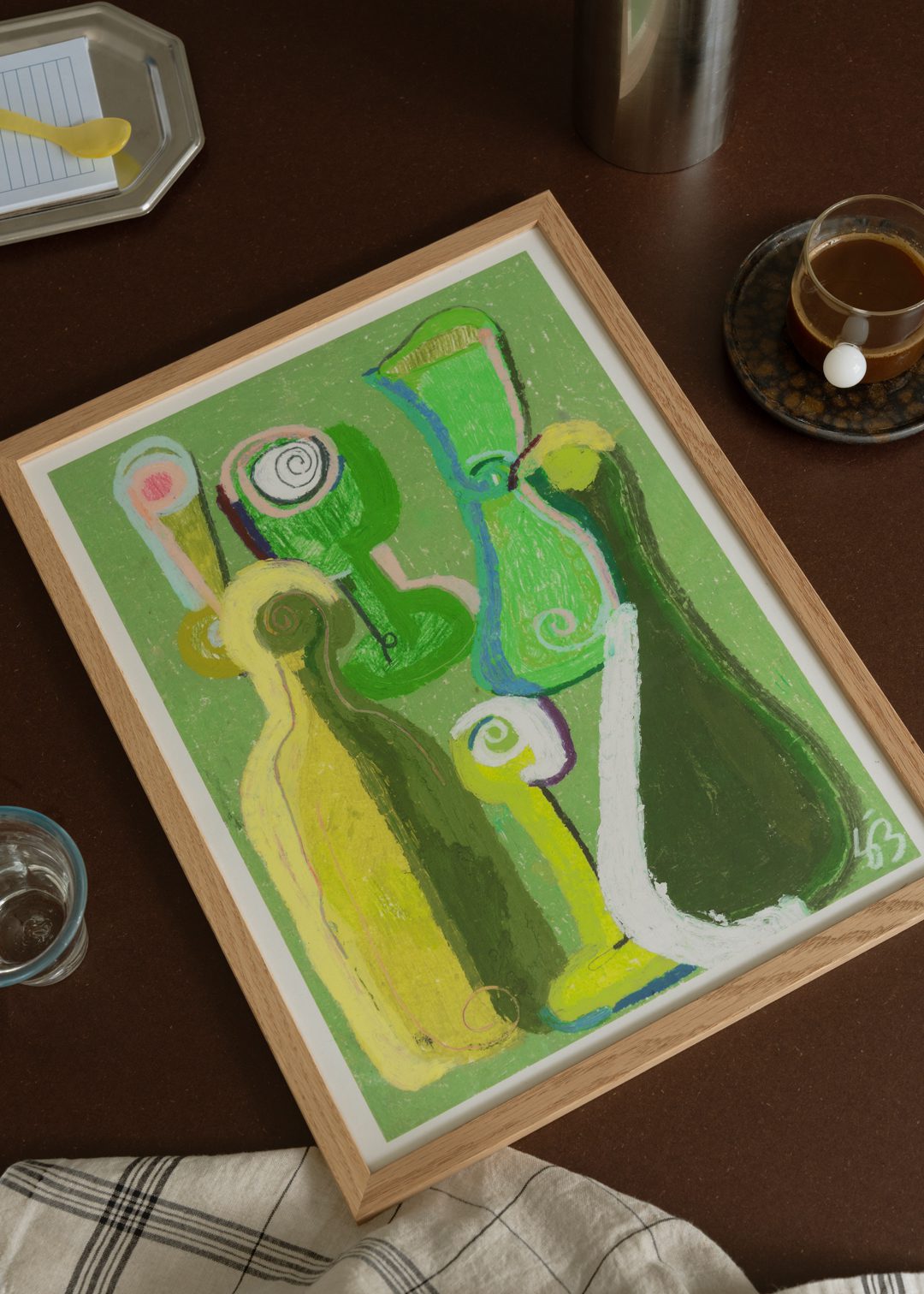 The Poster Club Art Prints Green Tableware Poster 30x40 cm Grün