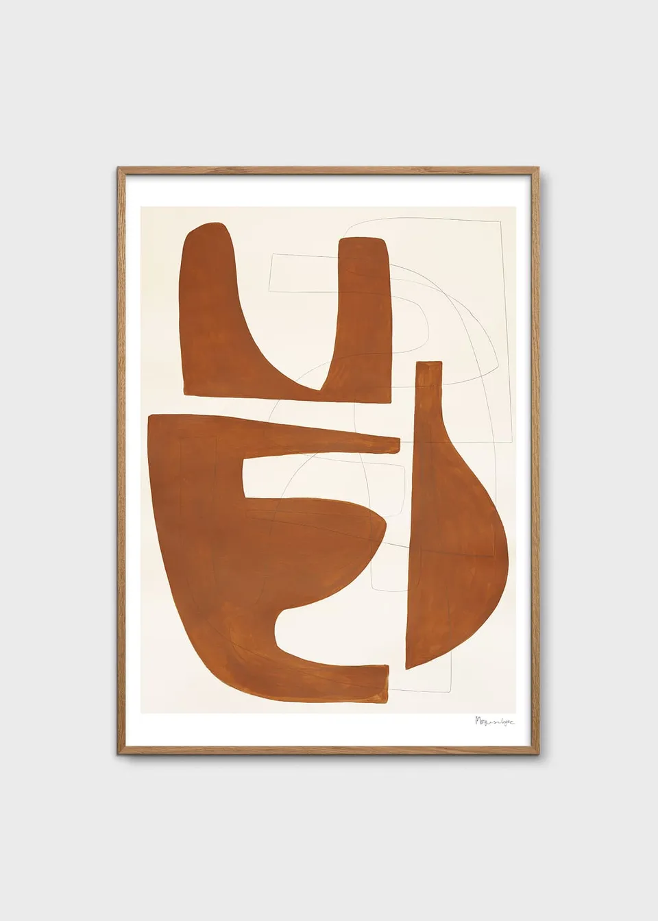 The Poster Club Sienna Kunstdruck 30x40 cm braun