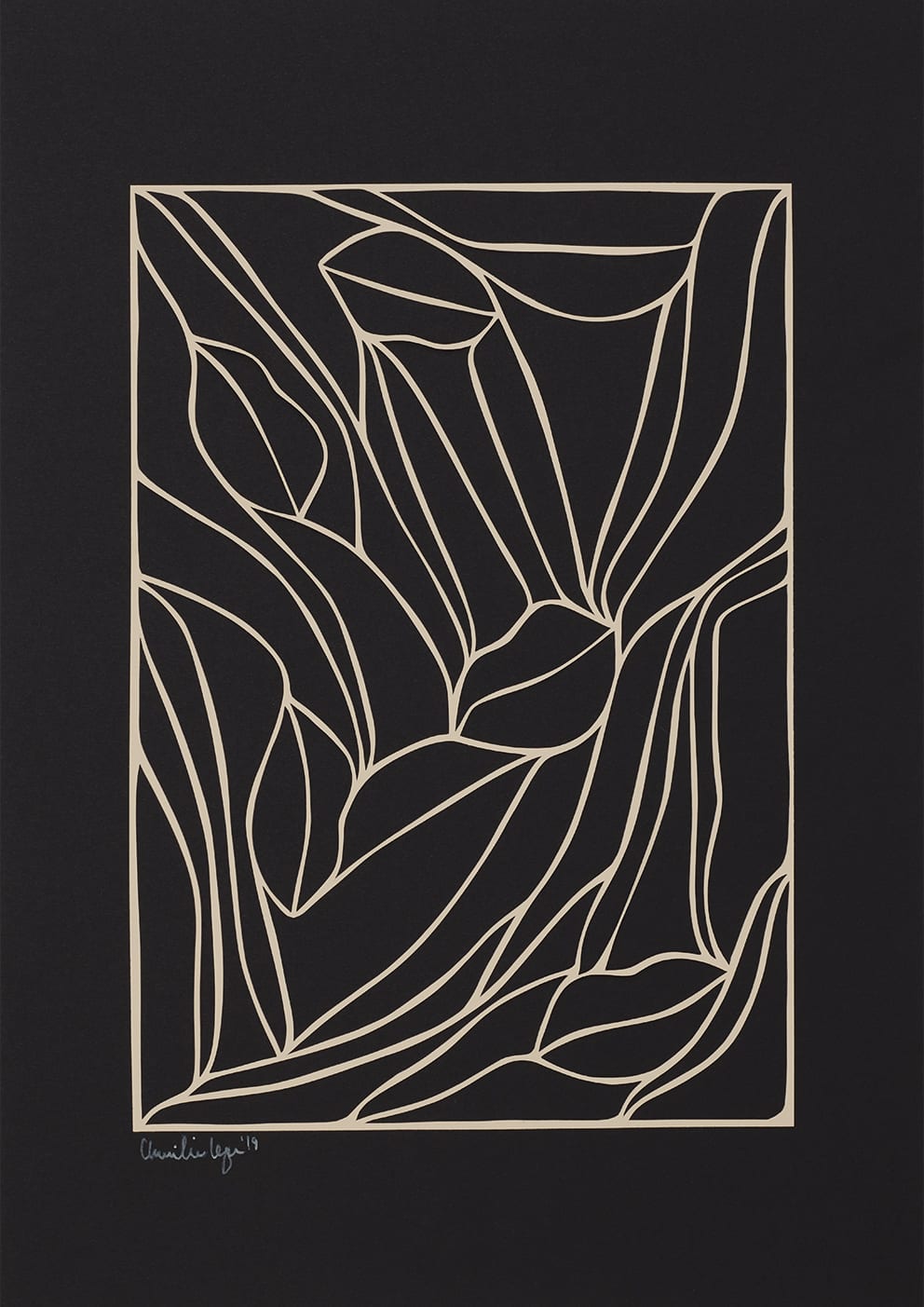 The Poster Club Lips No. 01 Poster A2 schwarz